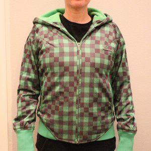 Rossignol Zip-up Hoodie - Purple and Green Checked